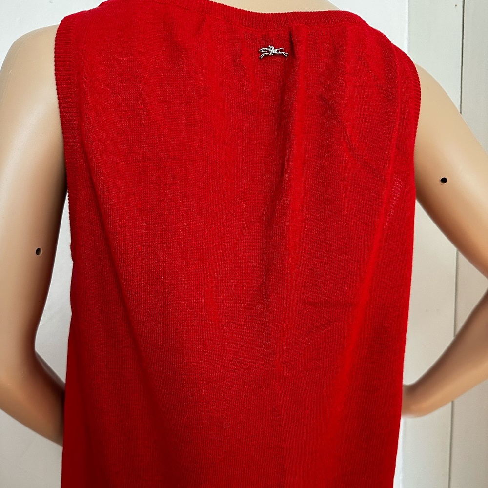 Longchamp Mixed Media Silk/Linen Sleeveless Blouse - SZ - Picture 2 of 5